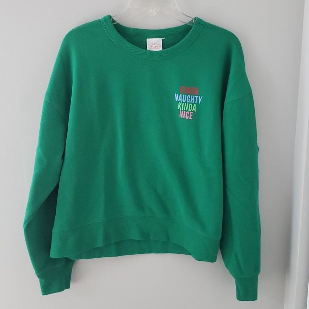 Wondershop Cotton Blend Sweatshirt Womens Large Green